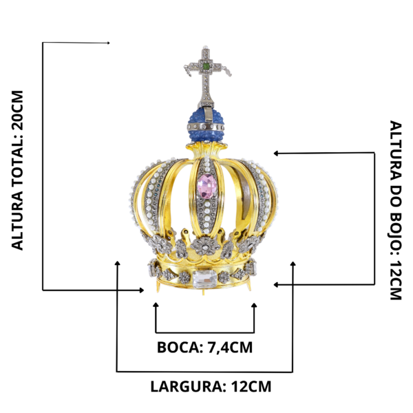 Coroa Rica de Nossa Senhora de Fátima P/imagens de 1m - Imagem 6