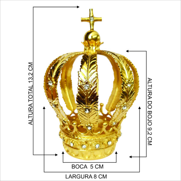 Coroa Tradicional de Nossa Senhora Aparecida P/imagens de 40cm - Imagem 4