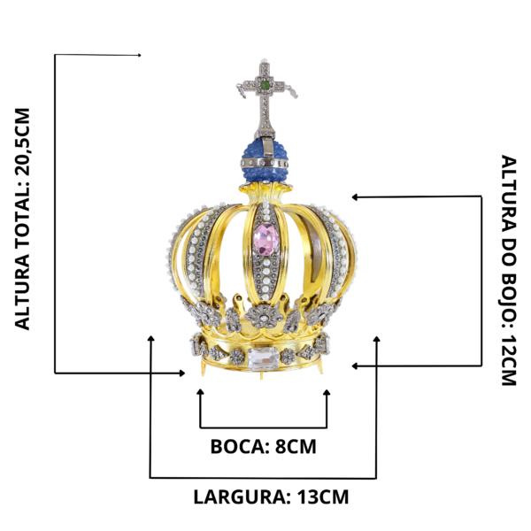 Coroa Rica de Nossa Senhora de Fátima P/imagens de 1,20m - Imagem 6